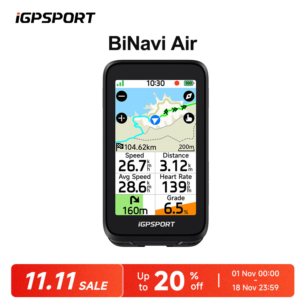 Bike Computer Gps Navigation Map - iGPSPORT BiNavi Air Touch-screen GPS Bike