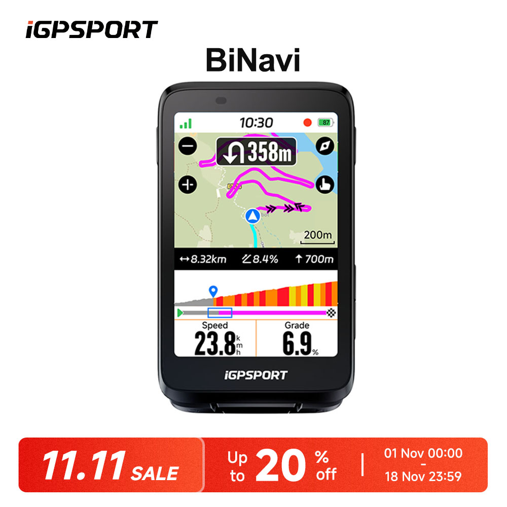 Bike Computer Gps Navigation Map - iGPSPORT BiNavi Touch-screen GPS Bike Computer