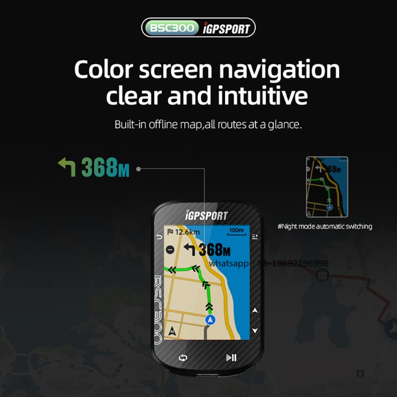 BSC300 GPS Bike Computer Cycli - Bike Computer Gps Navigation Map ulasan dan harga