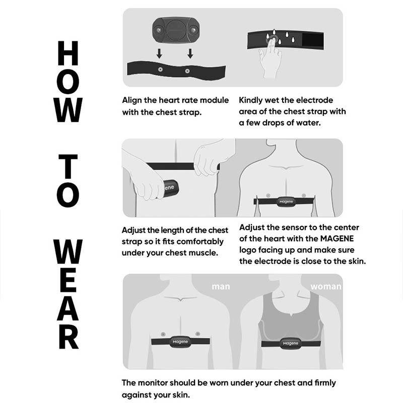 Magene H303 Heart Rate Sensor  - Heart Rate Monitor Chest Strap Ant+ ulasan dan harga