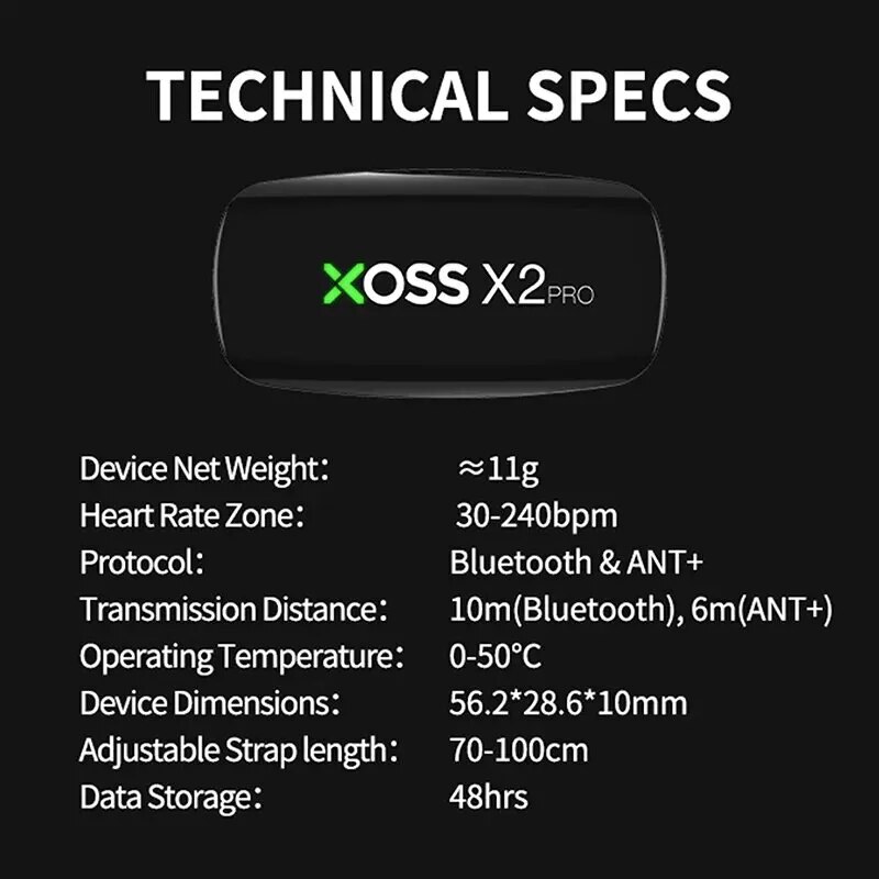 XOSS X2 Pro Chest Strap Heart  - Heart Rate Monitor Chest Strap Ant+ ulasan dan harga