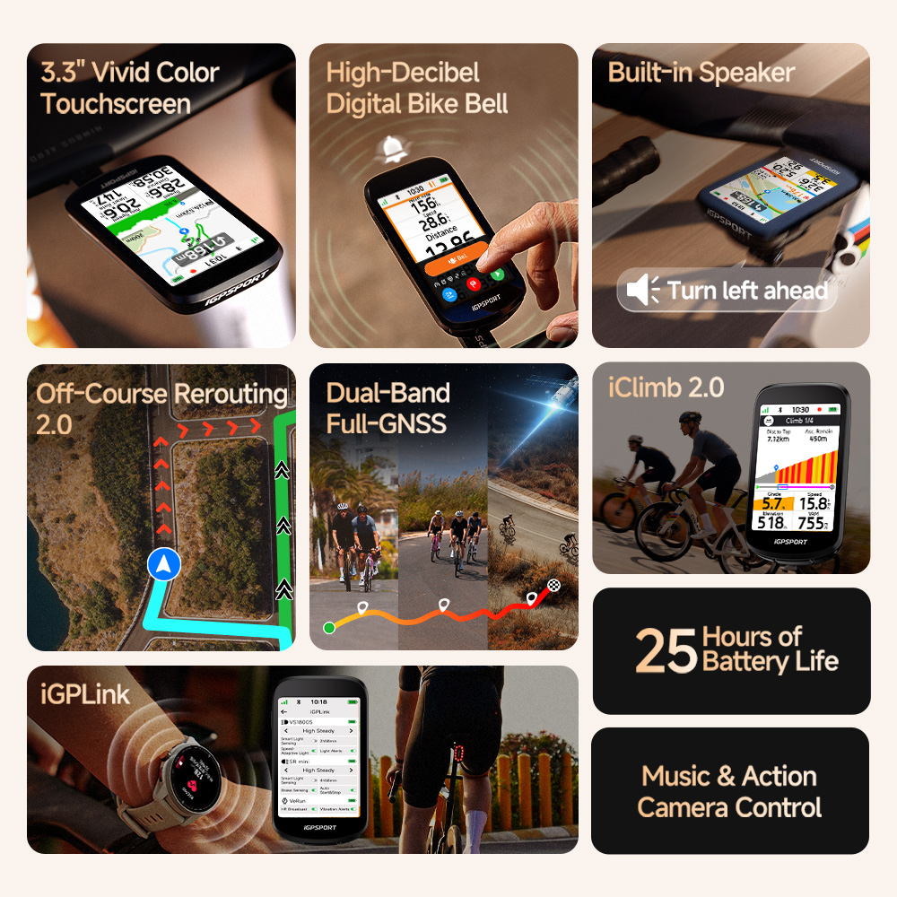 iGPSPORT BSC500 Touchscreen Bi - Bike Computer Gps Navigation Map ulasan dan harga