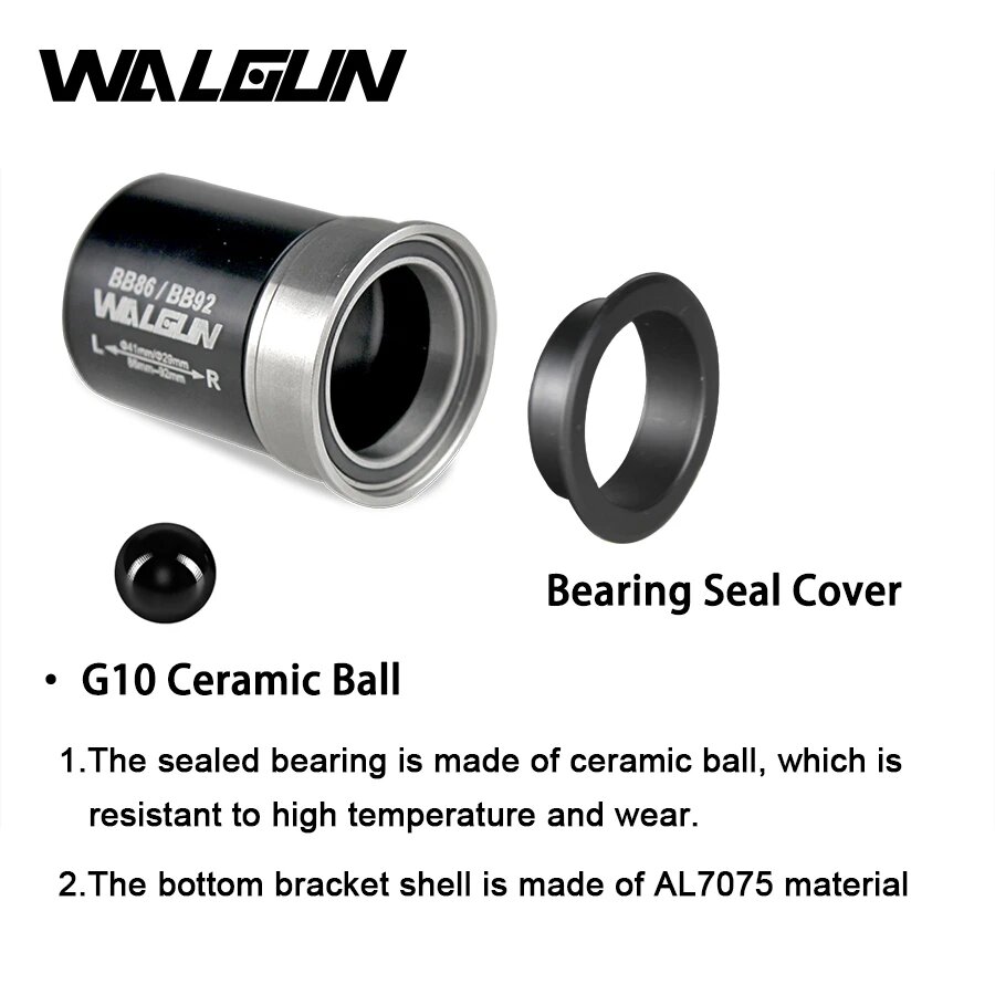 WALGUN BB86 BB92 Bottom Bracke - Ceramic Bearing Bottom Bracket Bb86 ulasan dan harga