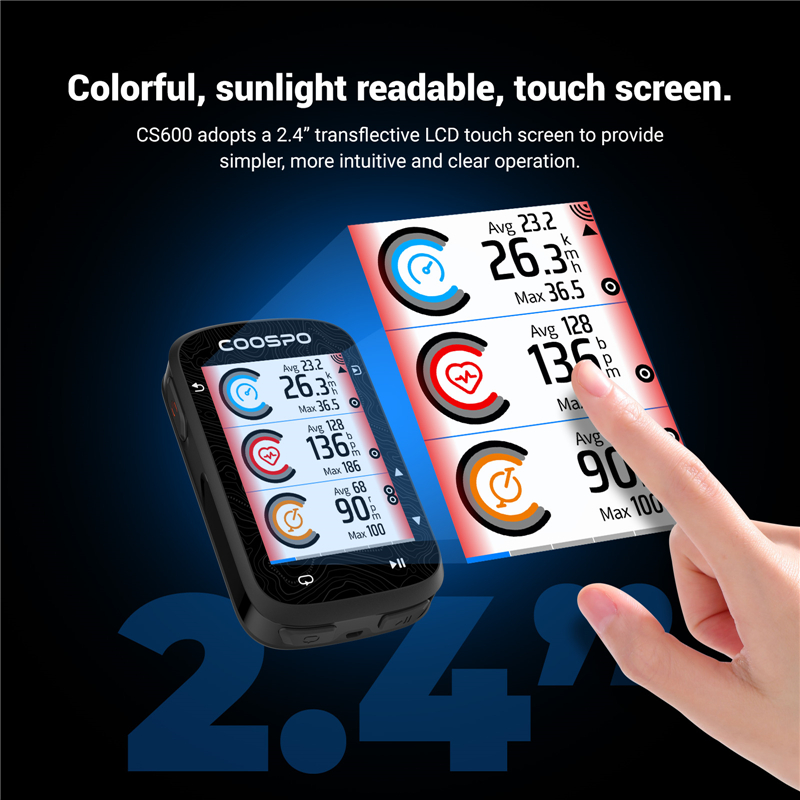 NEW COOSPO CS600 Touch-screen  - Bike Computer Gps Navigation Map ulasan dan harga