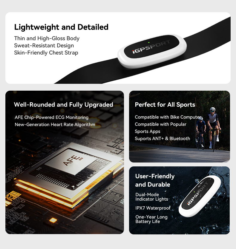 IGPSPORT HR50 Heart Rate Monit - Heart Rate Monitor Chest Strap Ant+ ulasan dan harga