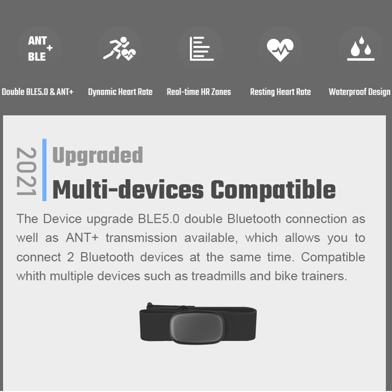 FITCENT 5.3Khz Heart Rate Moni - Heart Rate Monitor Chest Strap Ant+ ulasan dan harga