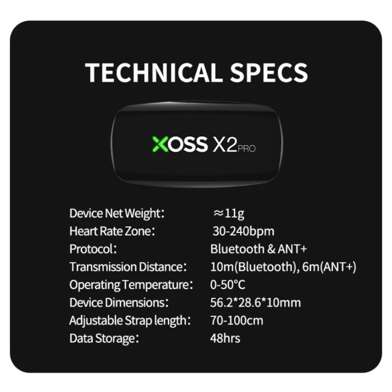 XOSS X2 Pro Heart Rate Monitor - Heart Rate Monitor Chest Strap Ant+ ulasan dan harga