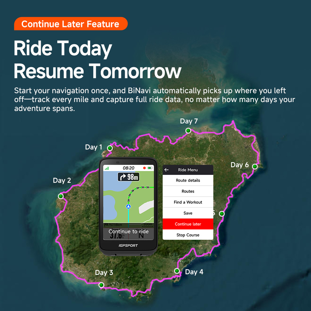 iGPSPORT BiNavi Touch-screen G - Bike Computer Gps Navigation Map ulasan dan harga
