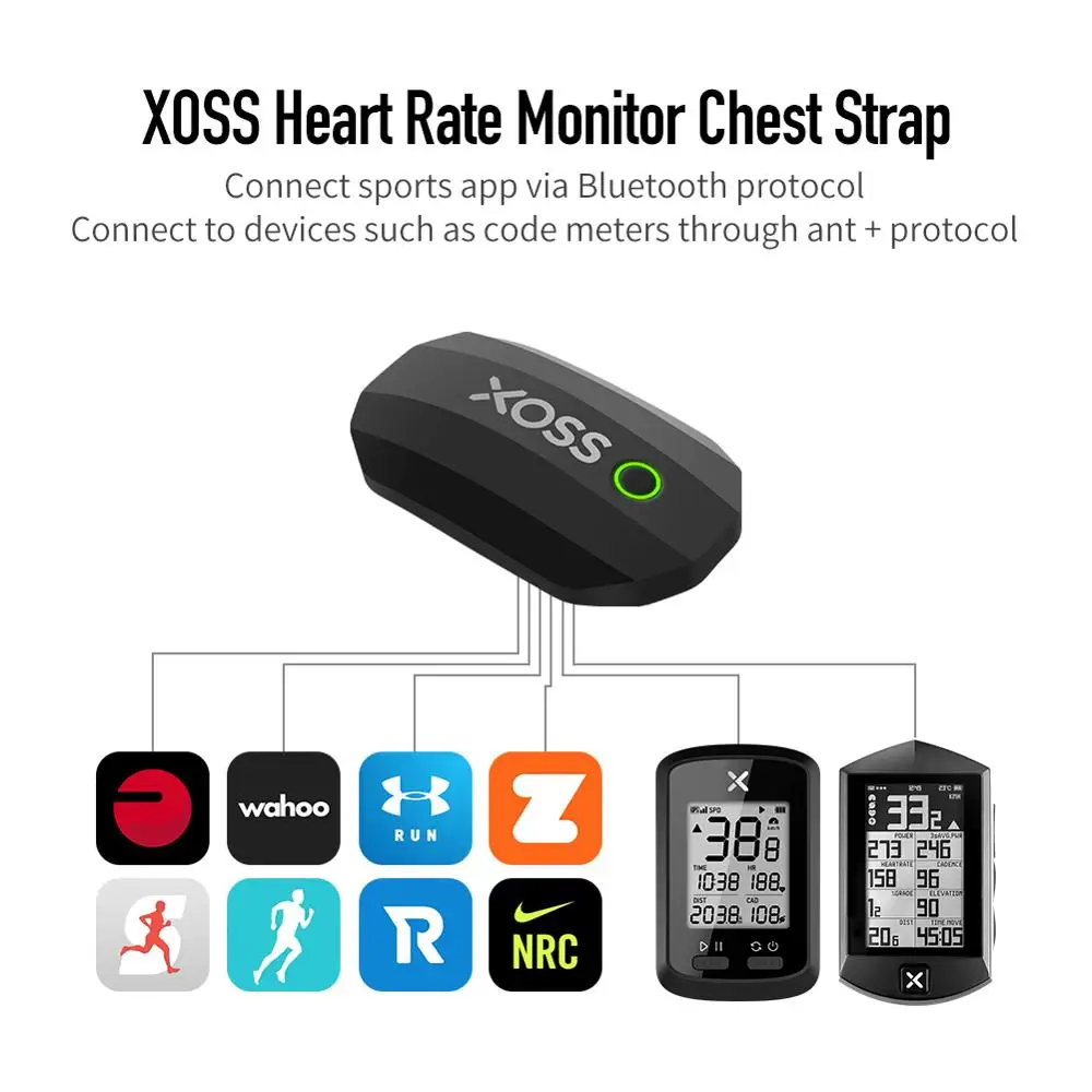XOSS X2 Bicycle Heart Rate Che - Heart Rate Monitor Chest Strap Ant+ ulasan dan harga