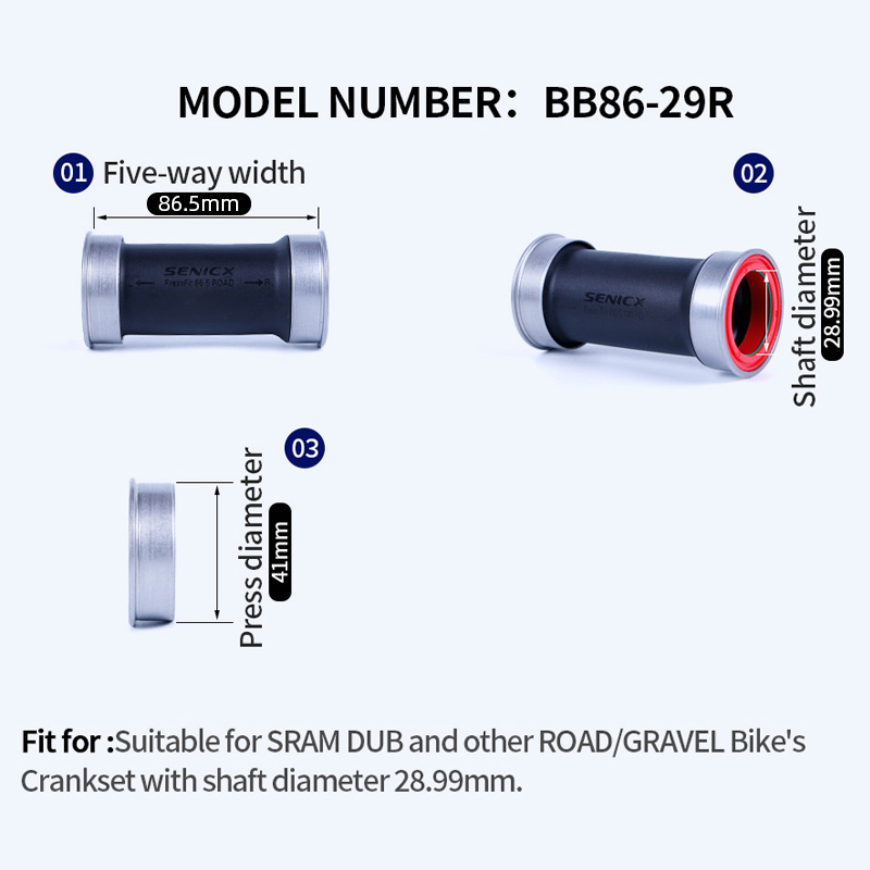 SENICX BB86 DUB Bottom Bracket - Ceramic Bearing Bottom Bracket Bb86 ulasan dan harga